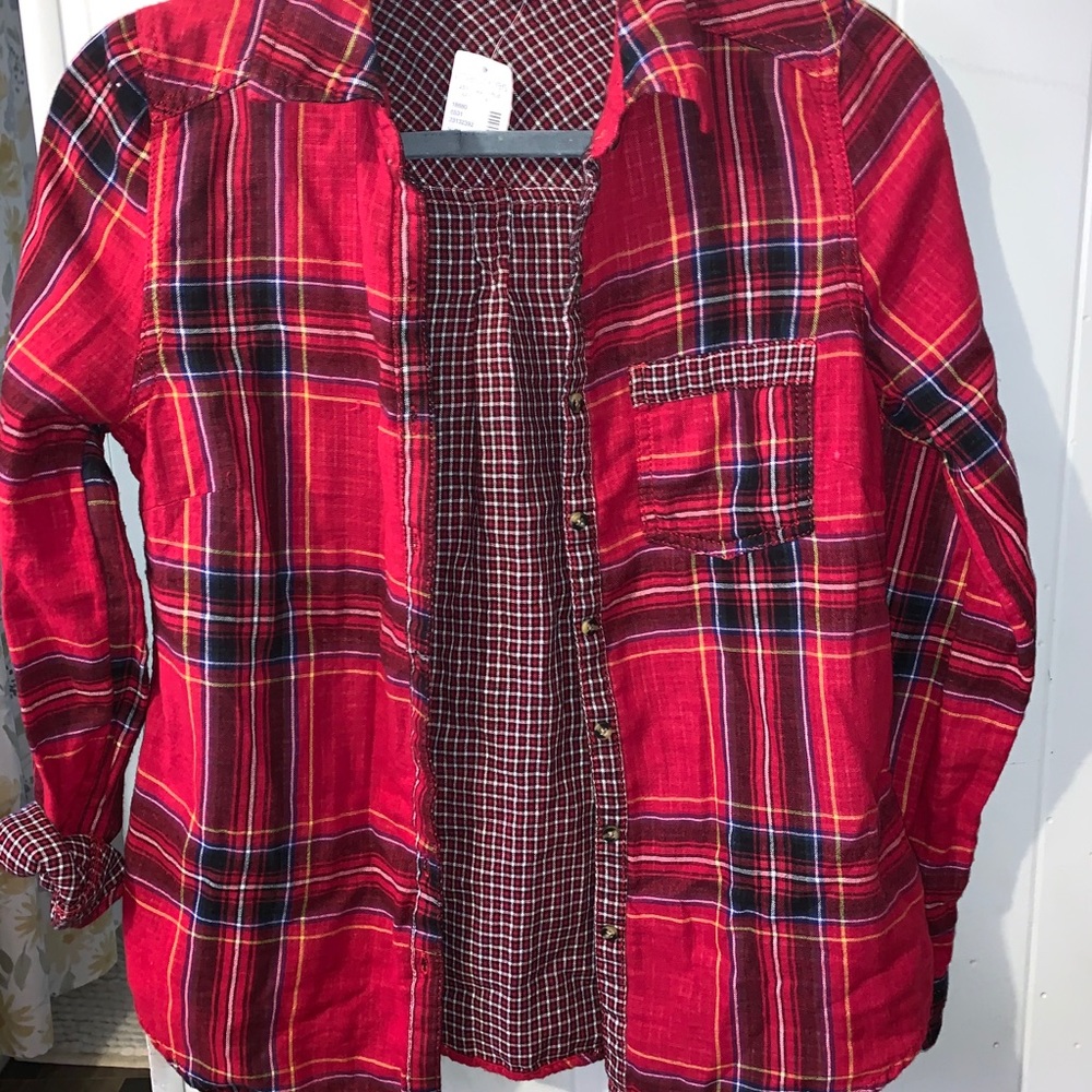 Maurices Plaid Top